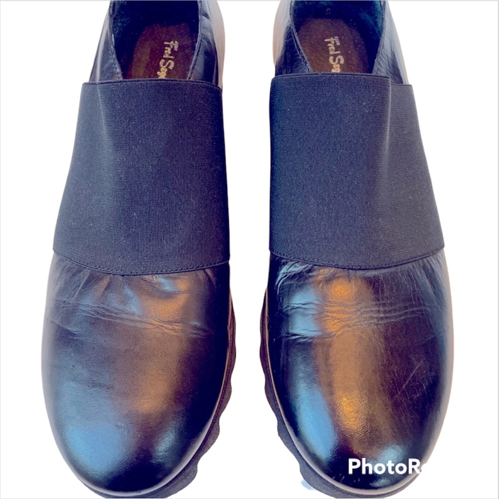 FRED SEGAL FEET black leather comfy shoe, size 38, Never worn